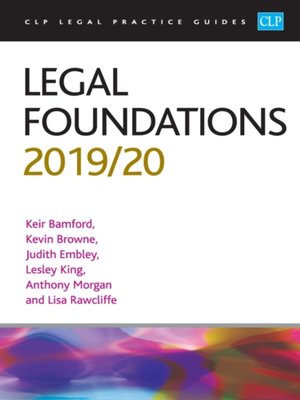 cover image of Legal Foundations 2019/2020